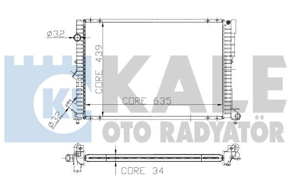 KALE OTO RADYATÖR Радиатор, охлаждение двигателя 208400